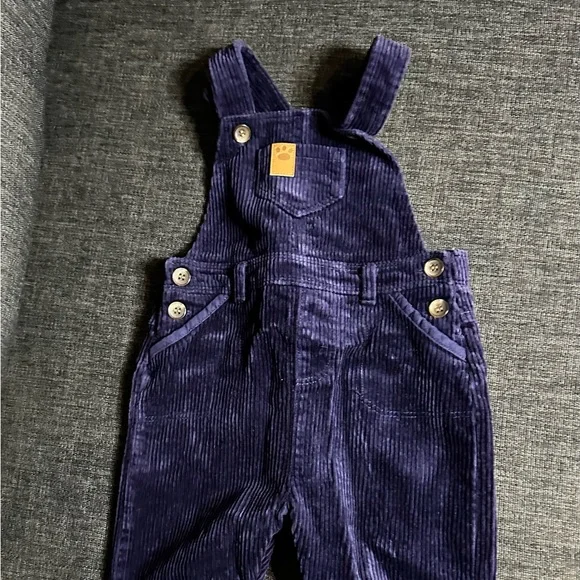 Baby Corduroy Overalls - Navy Blue - Picture 2 of 3